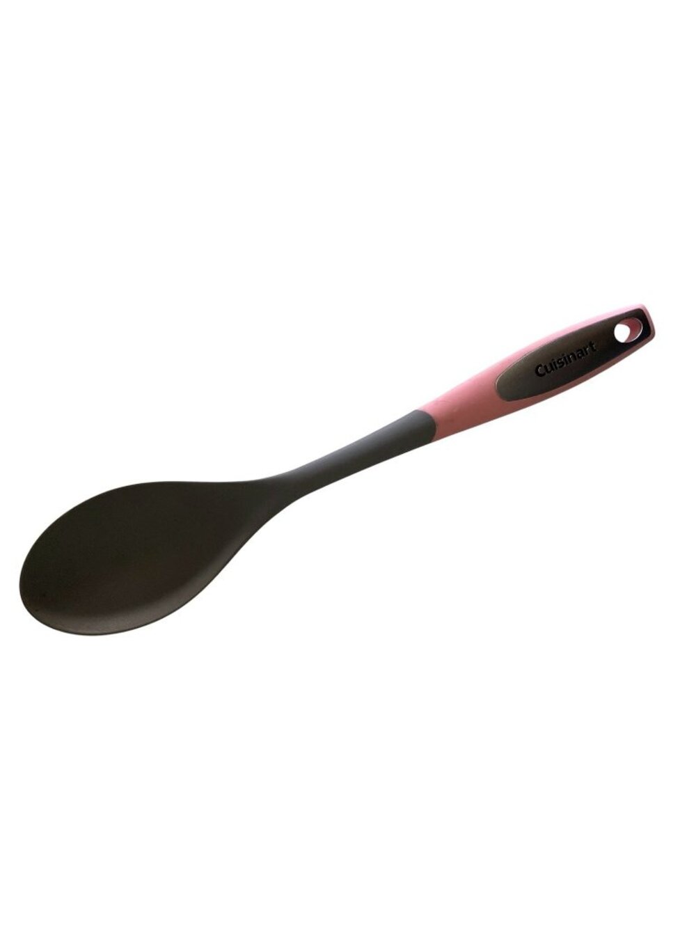 Cuisinart Pink And Gray Long Handled Nylon Soft Grip Cooking Serving Spoon